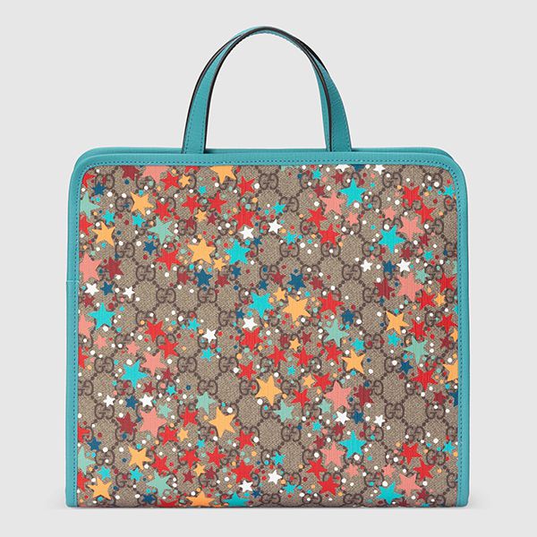 【グッチ】〔チルドレンズ〕GG スター プリント トートバッグ偽物 605614 2R6BN 8581